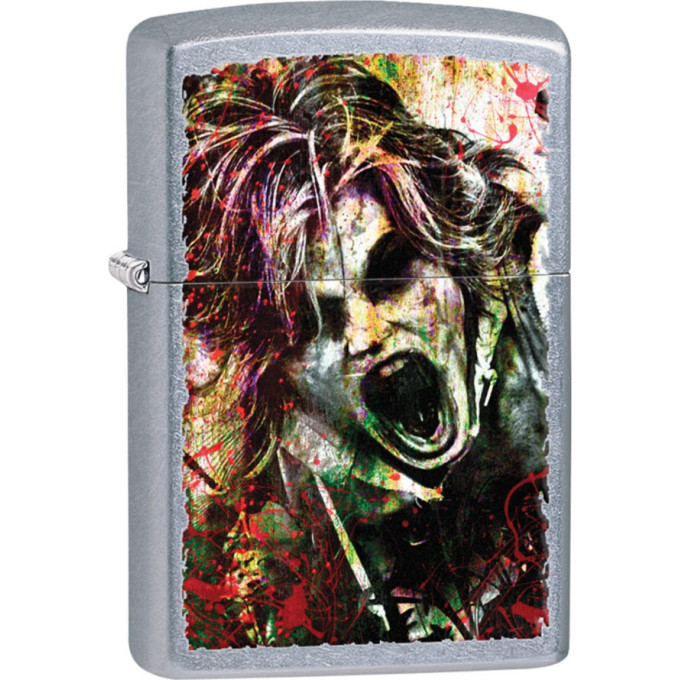 Zippo Classic 28876 — зажигалка, матовое серебро с клеймом